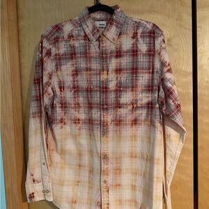 Supreme Red and Cream Plaid Casual Shirt